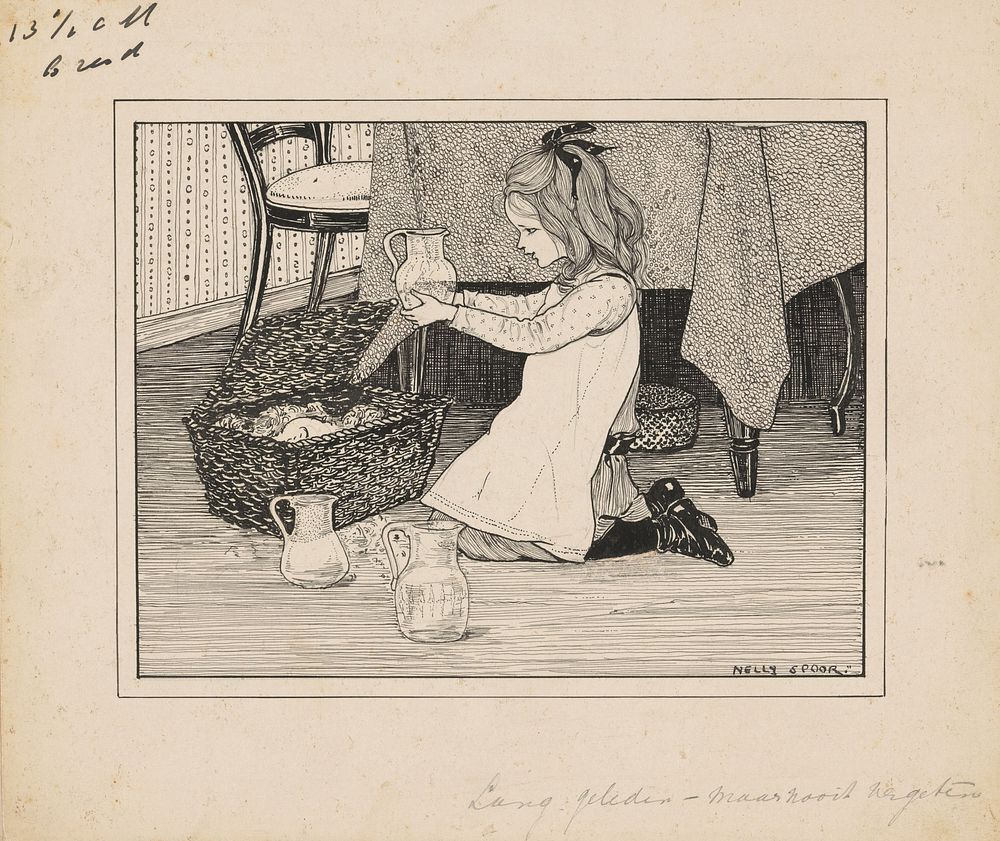 Meisje met een kan (1895 - 1950) by Nelly Spoor