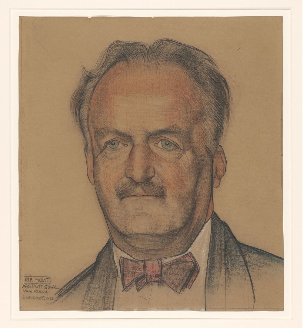 Portret van Richard Nicolaüs Roland Holst (1921) by Michel de Klerk