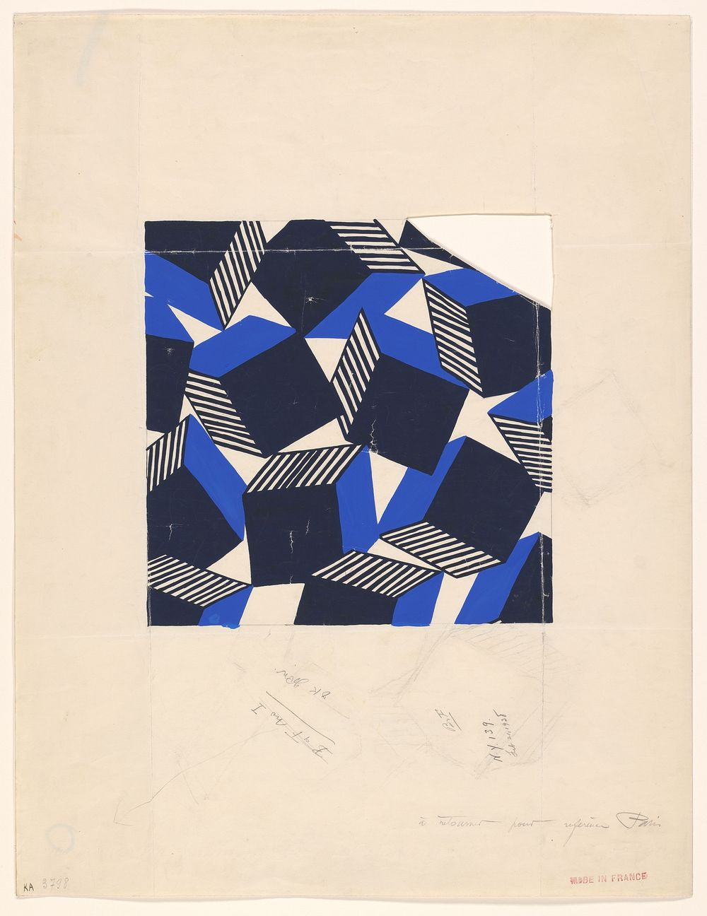 Ontwerp voor een zijden stof (c. 1938) by anonymous and Bianchini Férier