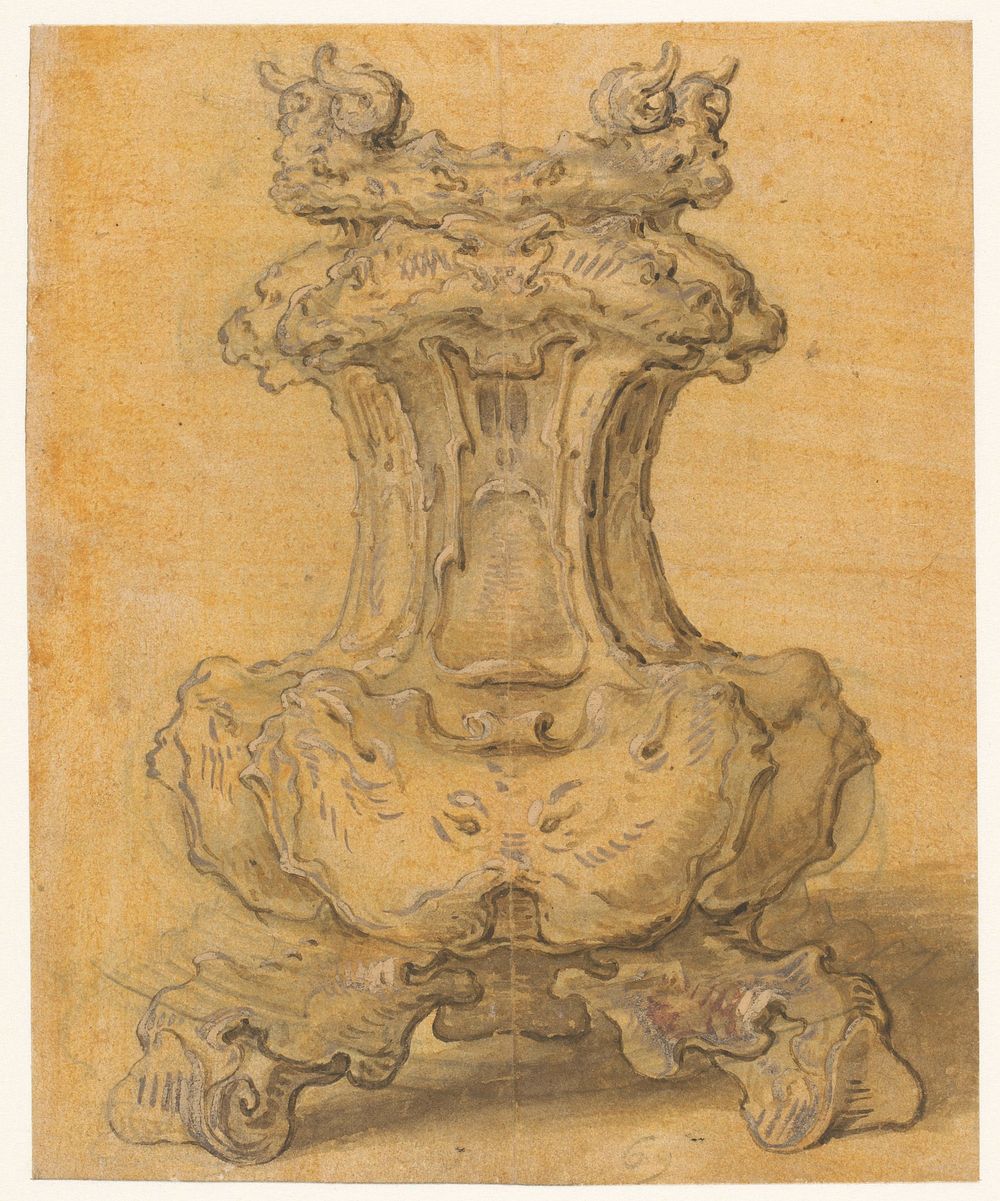 Zilveren zoutvat (c. 1650 - c. 1660) by anonymous