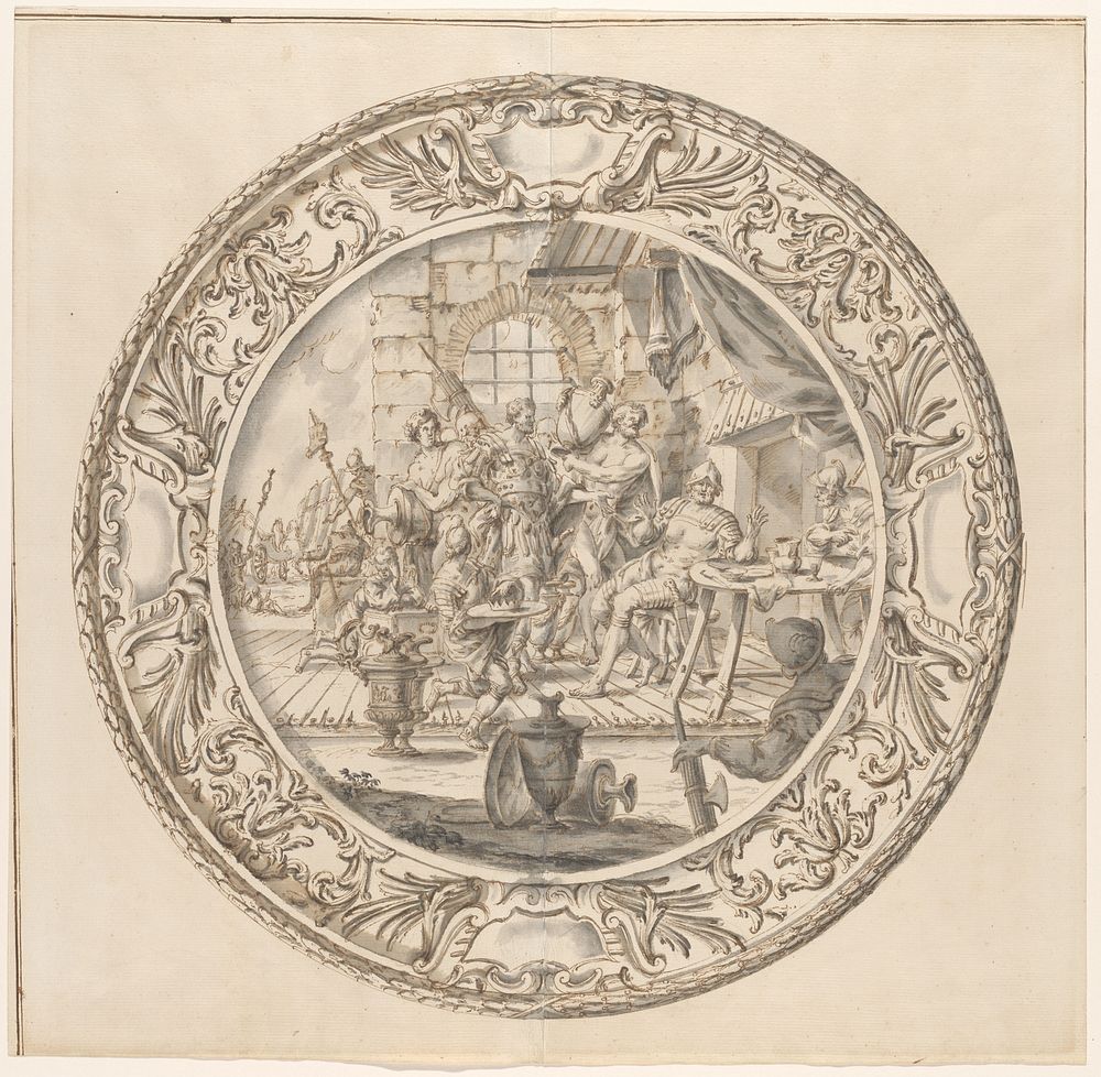 Dish with the History of Manius Curius Dentatus (c. 1700) by anonymous