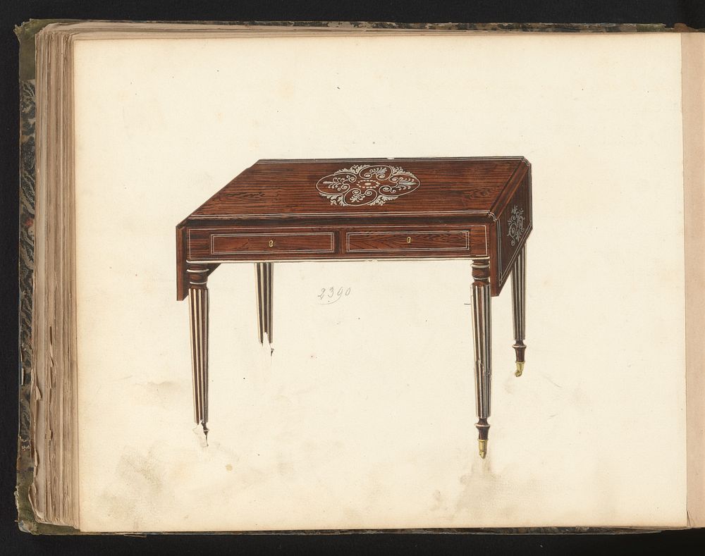 Ontwerp voor een wangtafel (c. 1825 - c. 1839) by anonymous