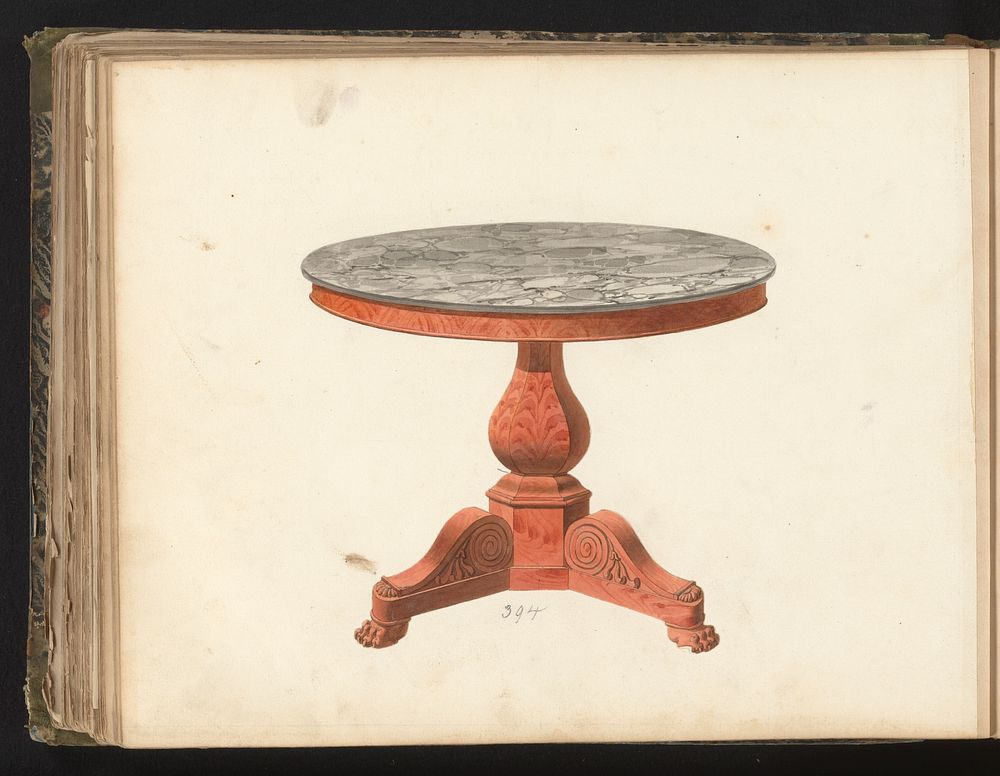 Ontwerp voor een tafel (c. 1825 - c. 1839) by anonymous