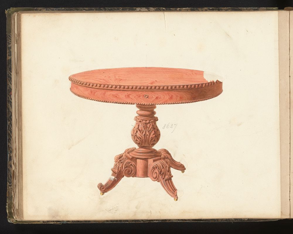 Ontwerp voor een familietafel (c. 1825 - c. 1839) by anonymous