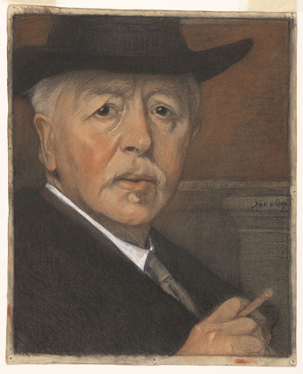 Zelfportret (1919 - 1922) by Jac van Looij
