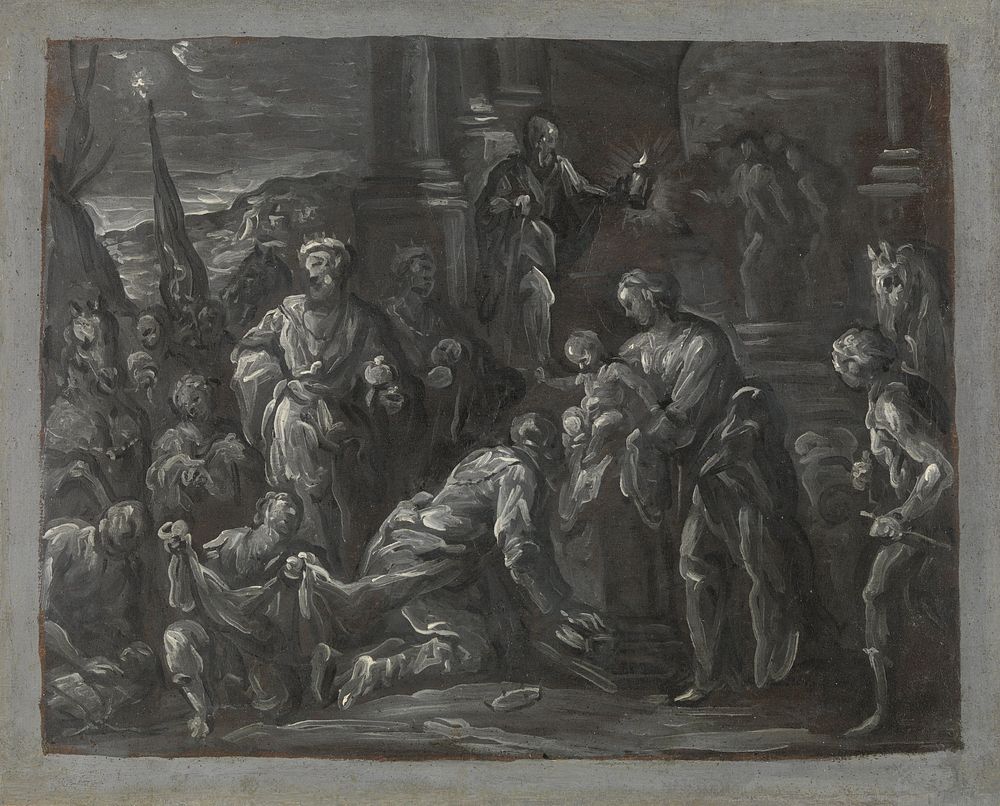 De Aanbidding der Koningen (1575 - 1599) by Andrea Michieli