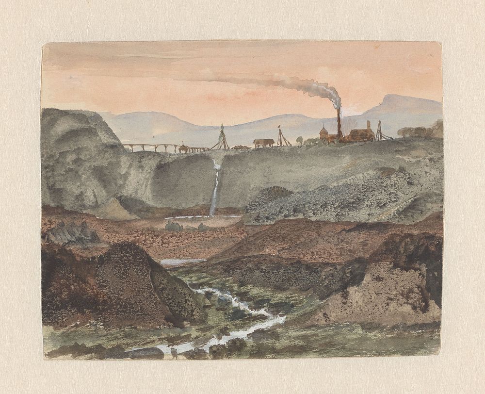 Landschap met fabrieken in Montluçon (1861) by George Sand