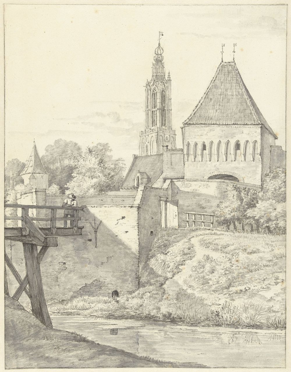 De Slijkpoort en L. Vrouwentoren te Amersfoort (1786 - 1850) by Gerrit Lamberts