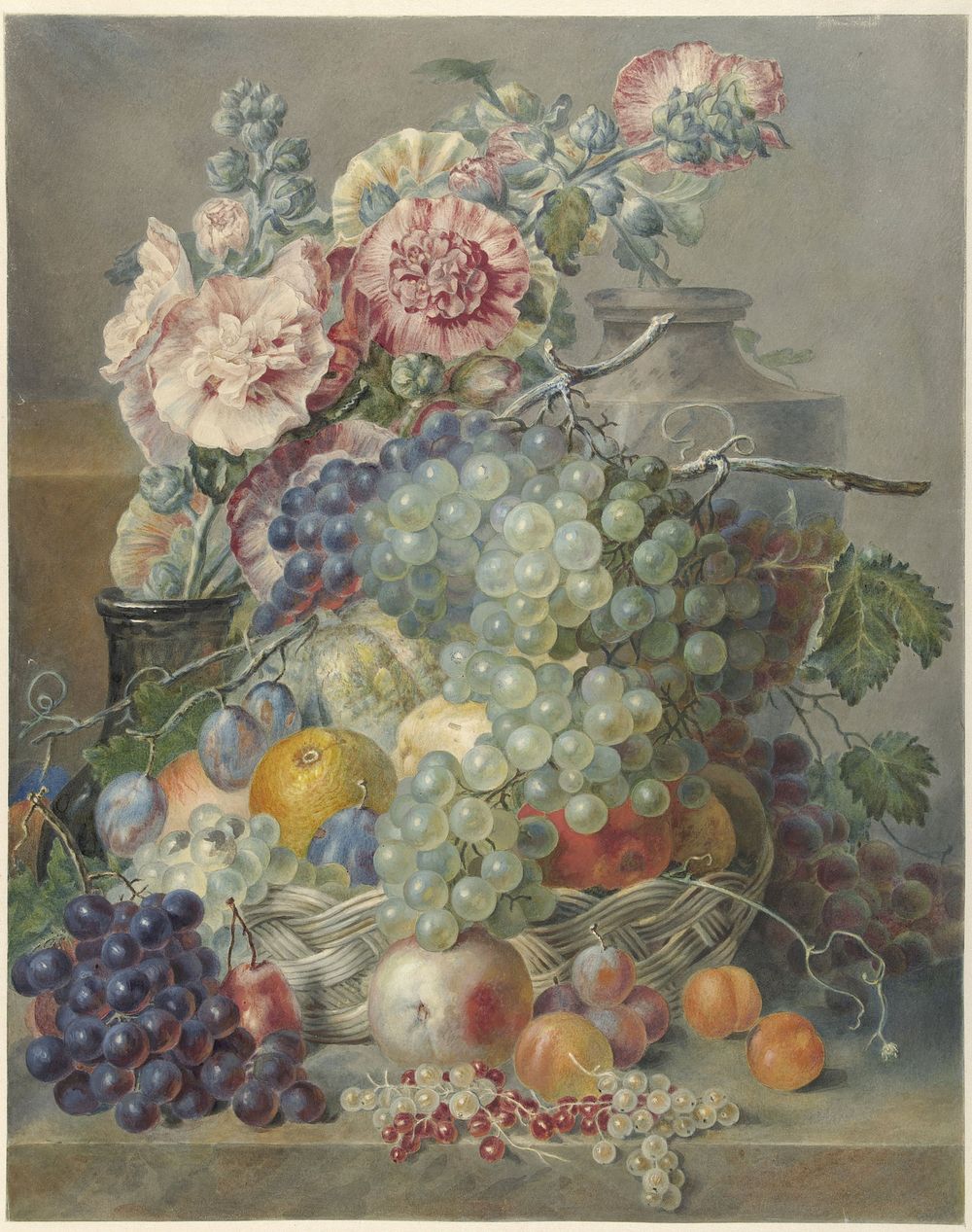 Stilleven met vruchten en bloemen (1781 - 1832) by Annette Reijerman