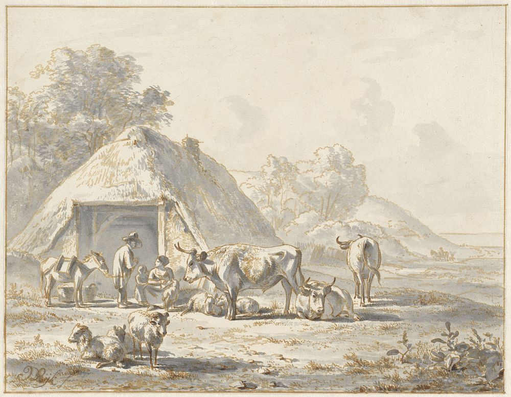 Vee en figuren voor een boerenschuur (1816 - 1882) by James de Rijk