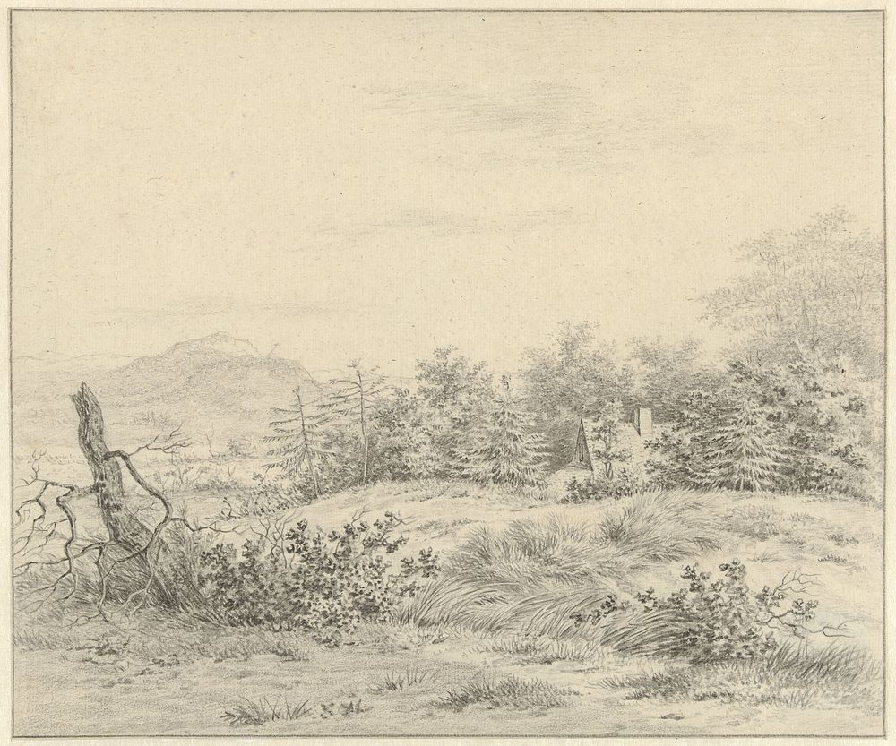 Duinlandschap bij Bloemendaal (1788 - 1849) by Johan Christiaan Willem Safft