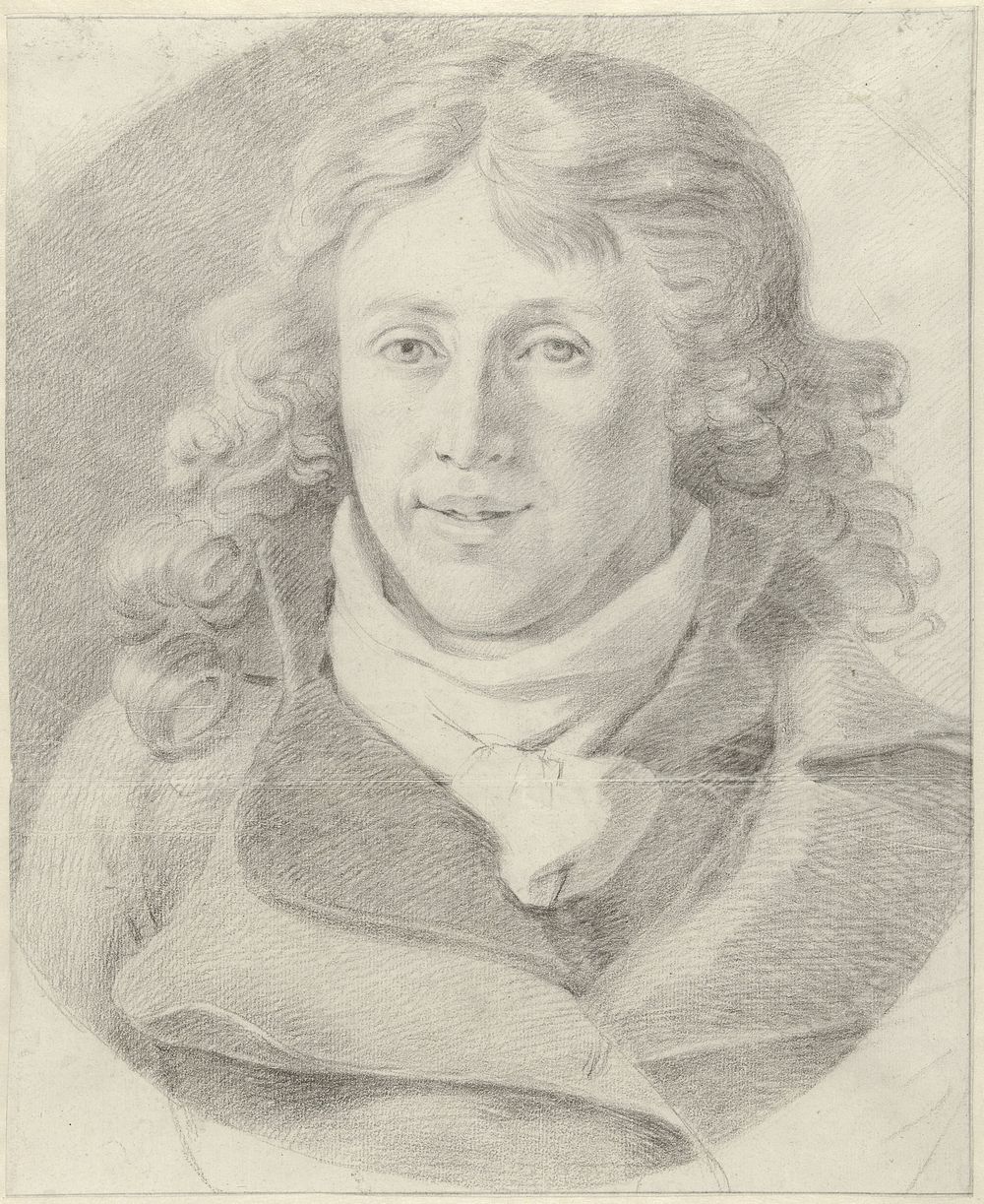 Portret van een jongeman, in ovaal (1804 - 1809) by Johan Bernard Scheffer