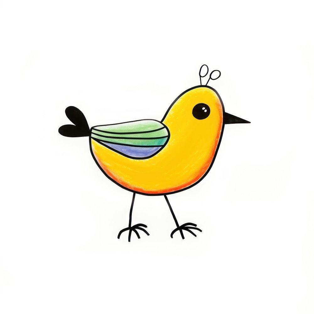 Bird drawing sketch cartoon.