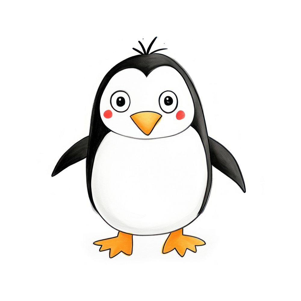 Penguin cartoon drawing animal.