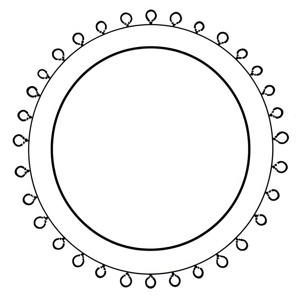 Circle shape line chandelier.