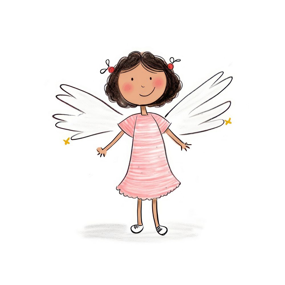 Girl angel cartoon child cute. AI generated Image by rawpixel.