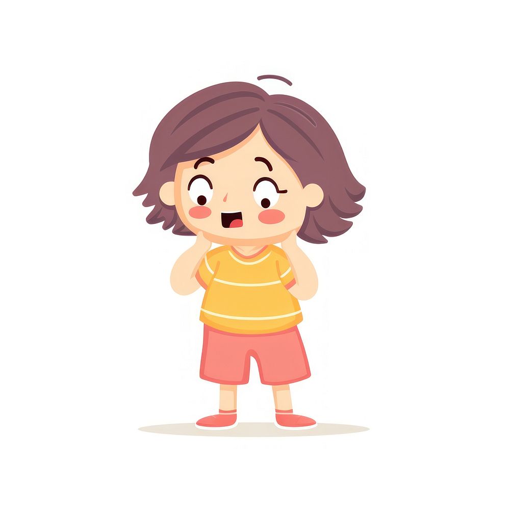  Girl cartoon child cute. AI generated Image by rawpixel.