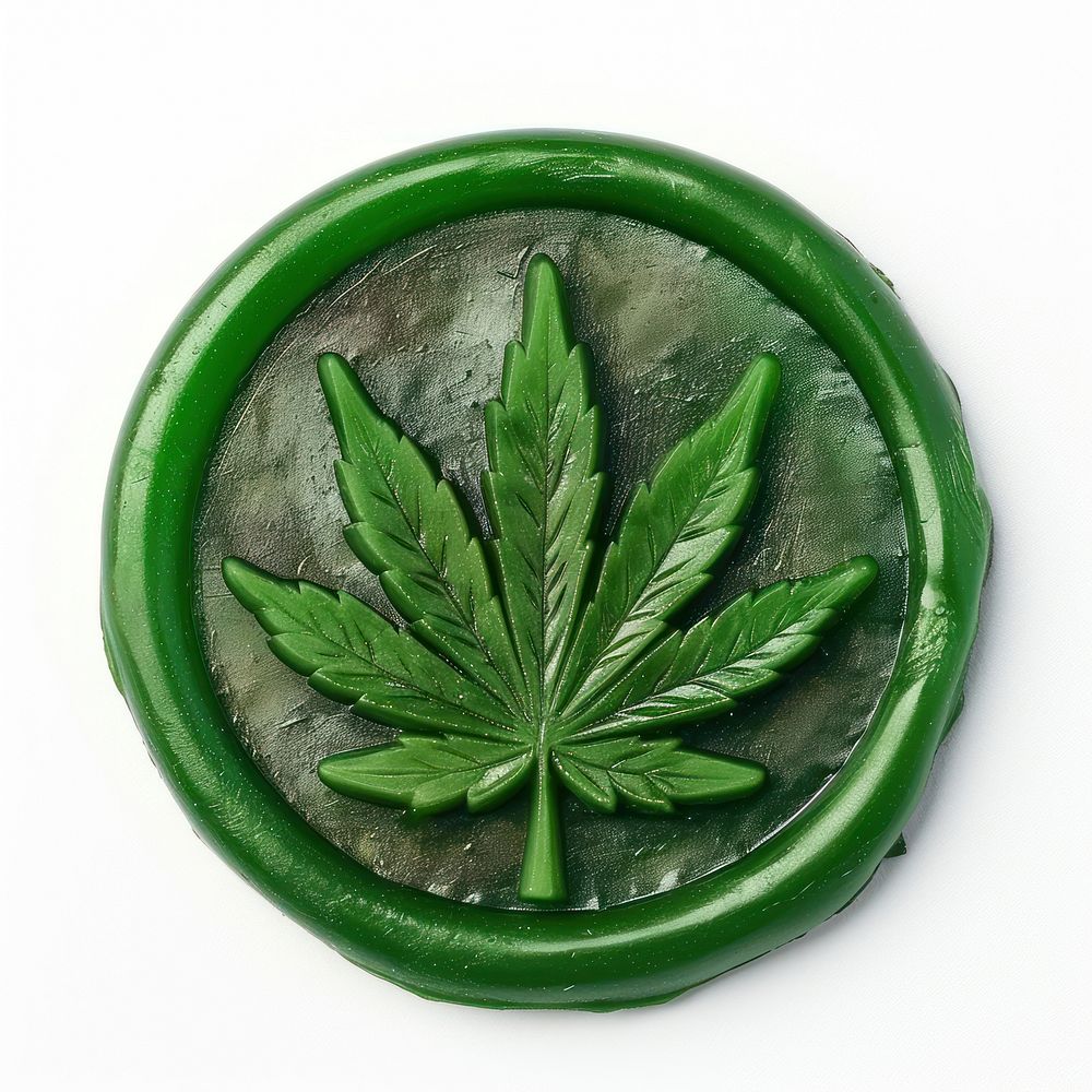 Leaf cannabis jewelry plant.
