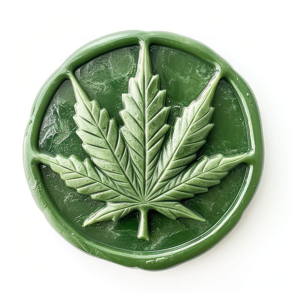 Leaf cannabis jewelry plant.