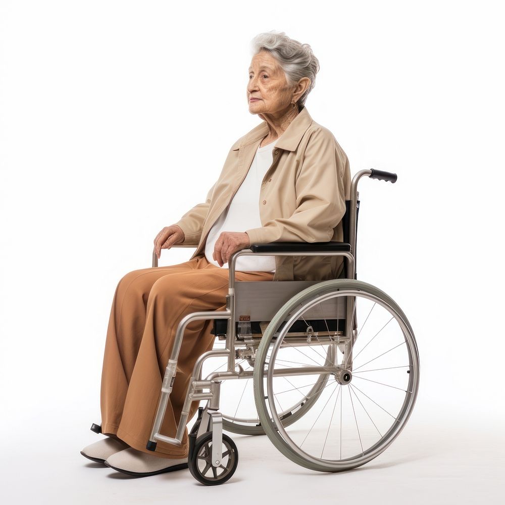 Wheelchair sitting adult retirement. AI generated Image by rawpixel.
