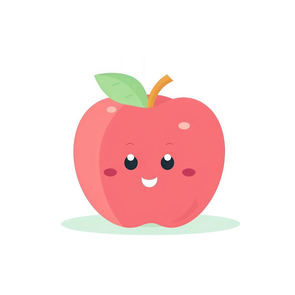  Apple cartoon fruit plant. AI generated Image by rawpixel.