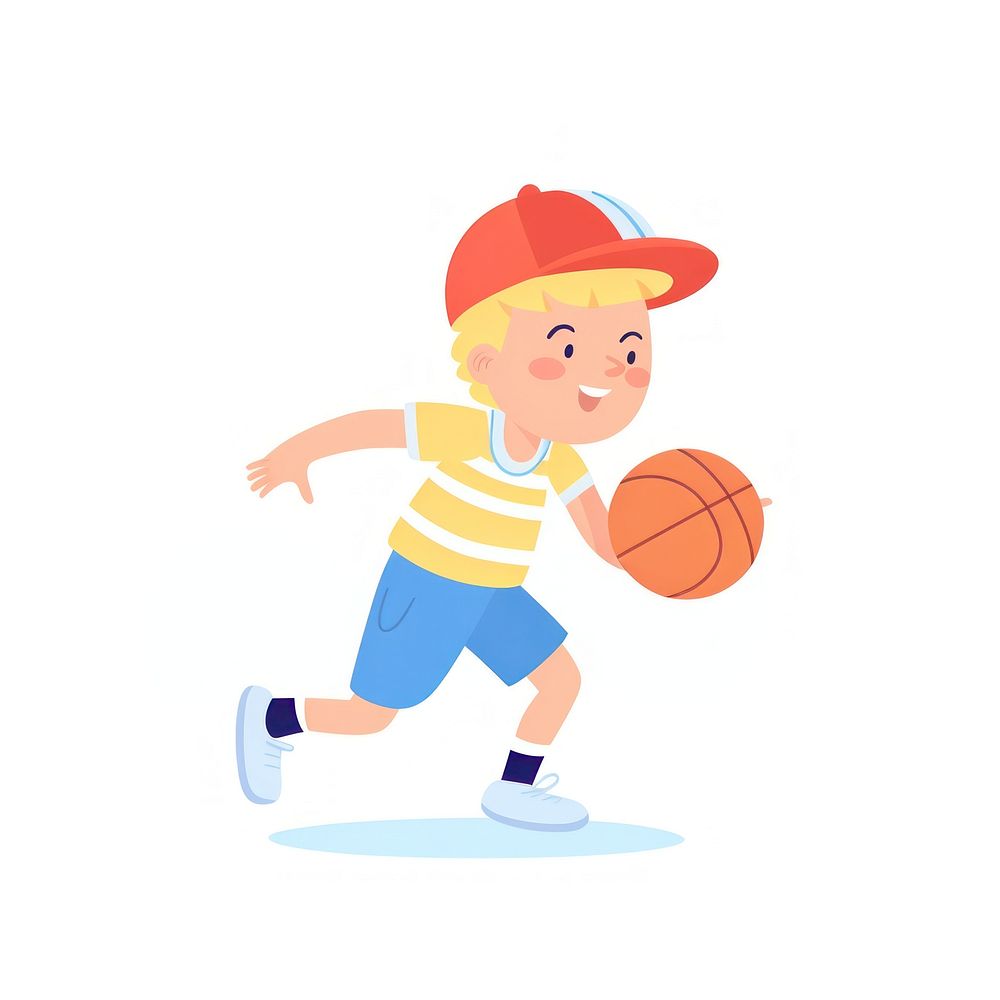  Boy playing basketball footwear cartoon sports. AI generated Image by rawpixel.
