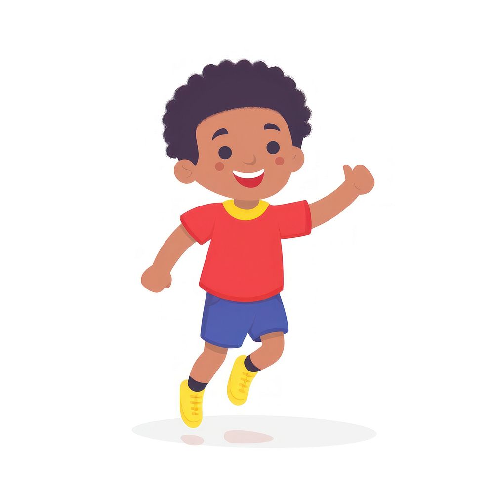 Black kid joyful cartoon child | Free Photo Illustration - rawpixel