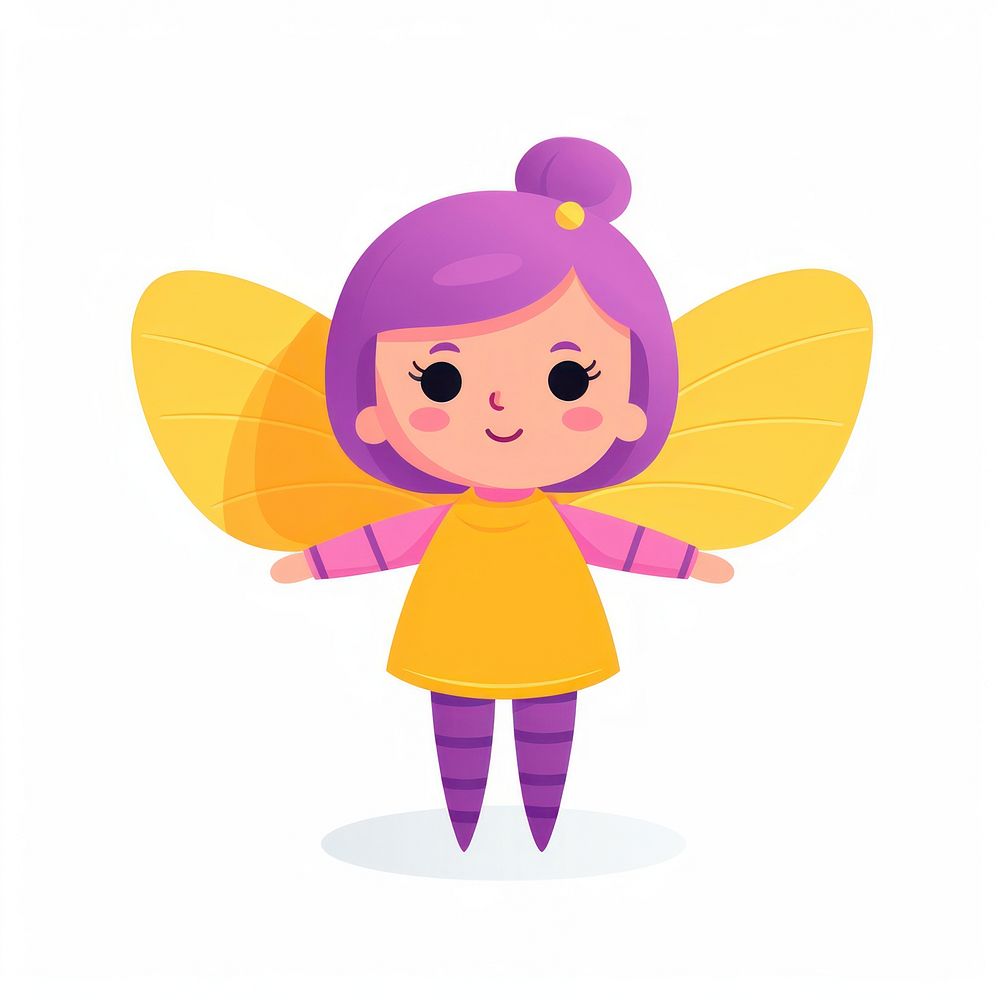  Butterfly girl cartoon cute toy. AI generated Image by rawpixel.