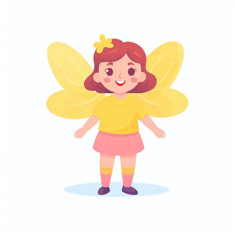  Butterfly girl cartoon cute representation. AI generated Image by rawpixel.