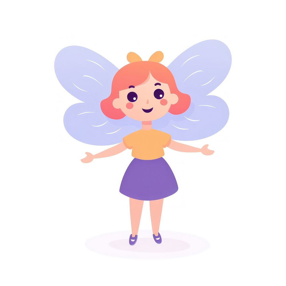  Butterfly girl cartoon cute toy. AI generated Image by rawpixel.