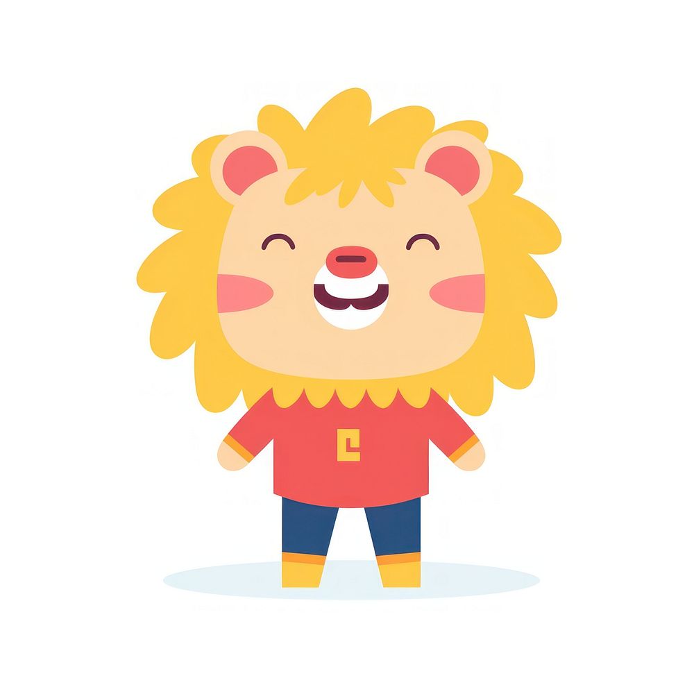  Lion cartoon mammal cute. AI generated Image by rawpixel.