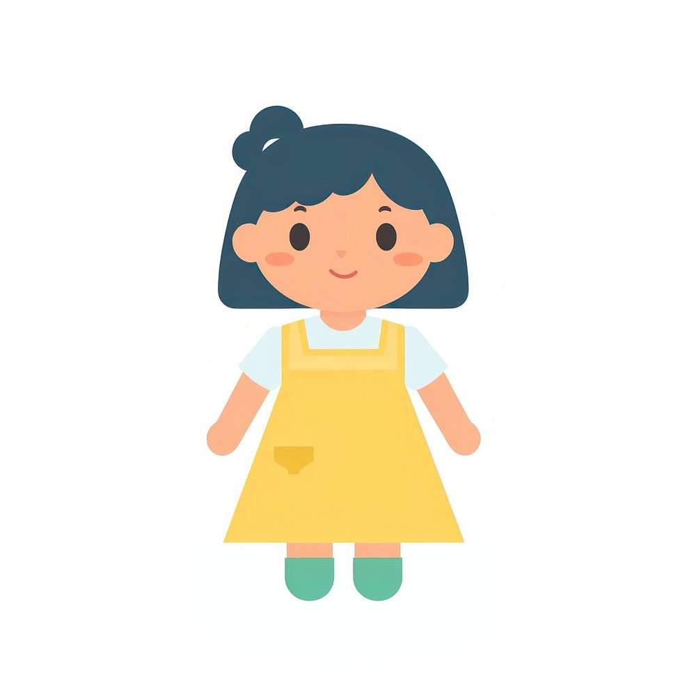  Maid cartoon cute white background. AI generated Image by rawpixel.