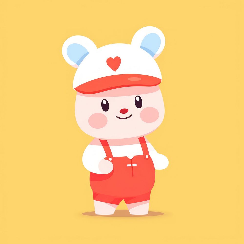  Rabbit doll toy holding a heart cartoon cute representation. AI generated Image by rawpixel.
