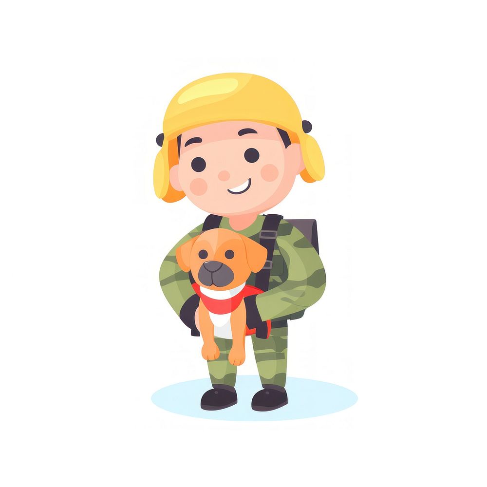  Soldier holding cartoon cute. AI generated Image by rawpixel.