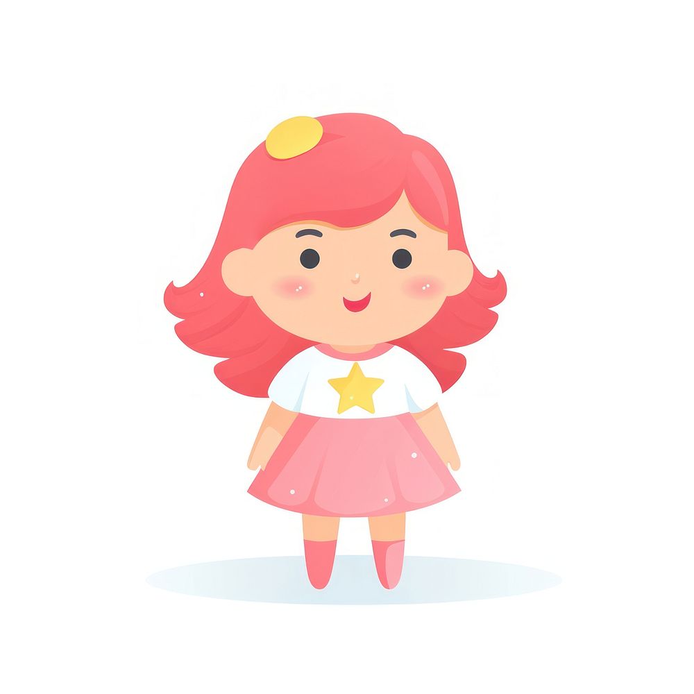  Star girl cartoon cute toy. AI generated Image by rawpixel.