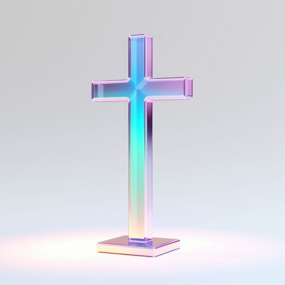 Christian cross symbol white background spirituality.