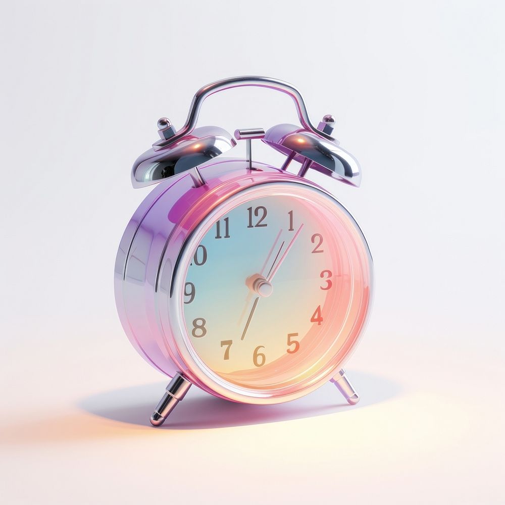 Alarm clock white background accuracy deadline.