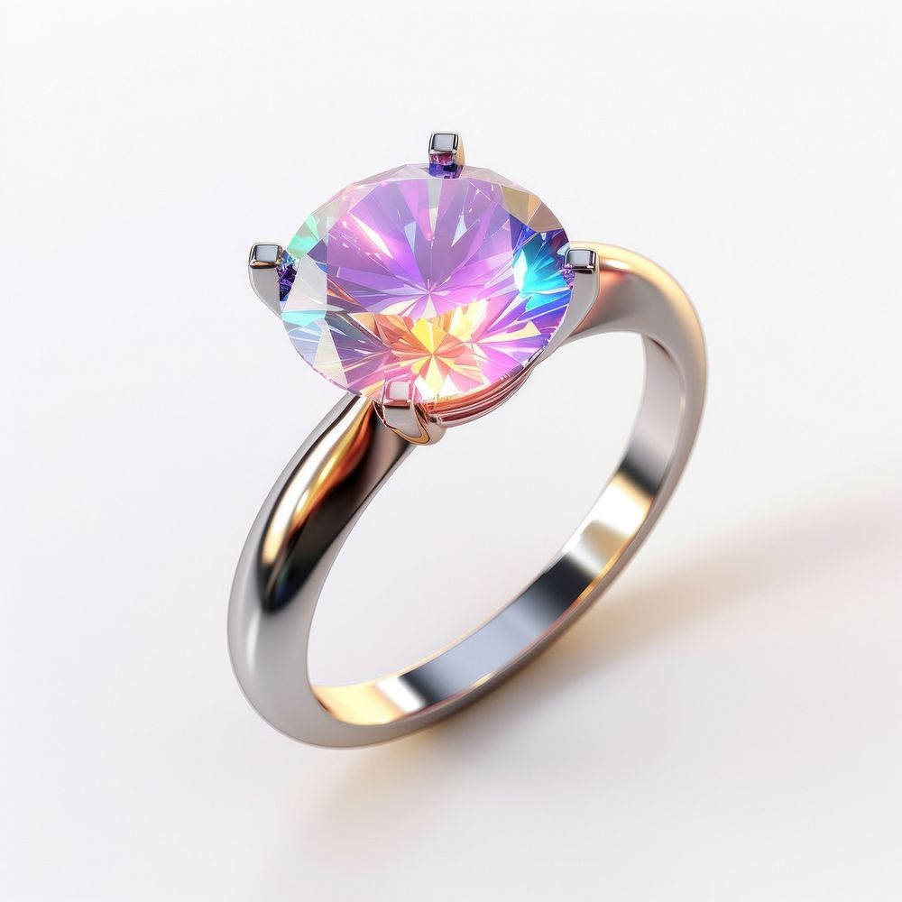 Engagement ring amethyst gemstone jewelry.