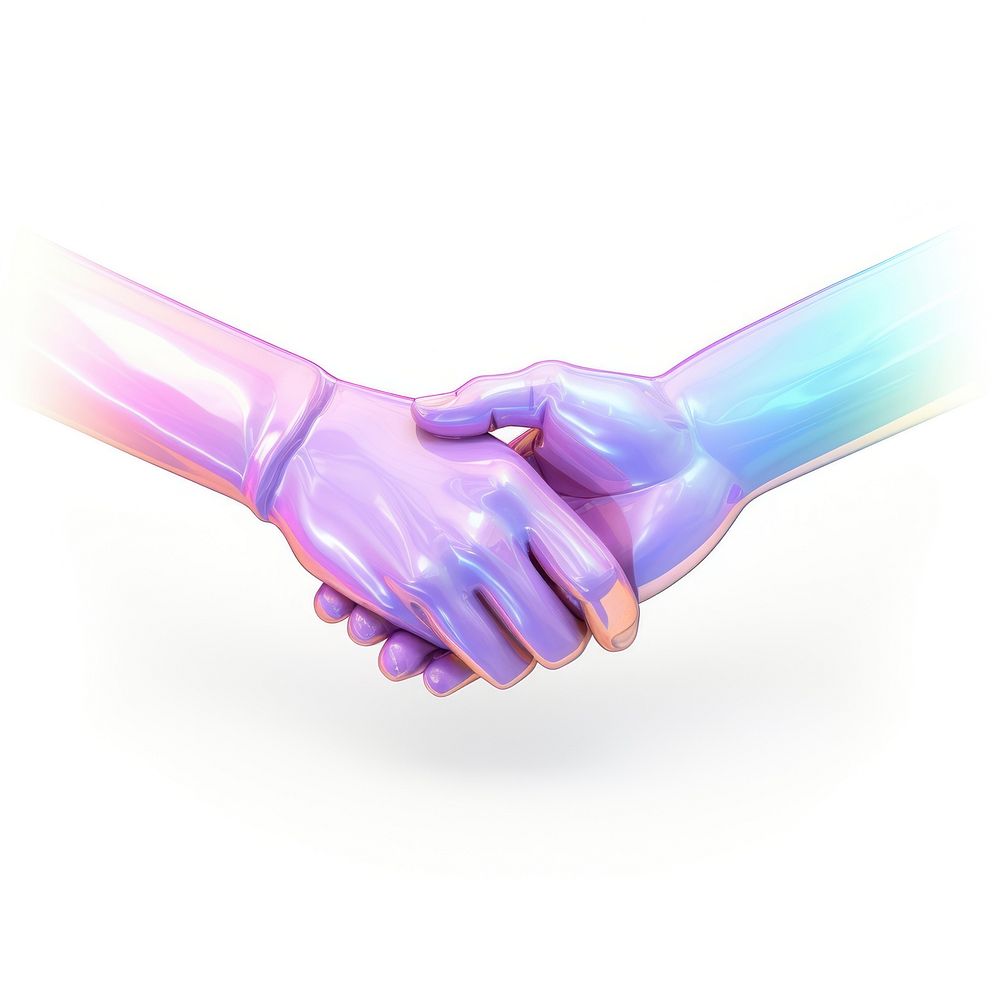 Handshake icon purple white background togetherness.