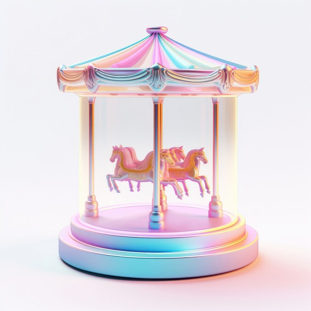 Merry-go-round carousel representation recreation.