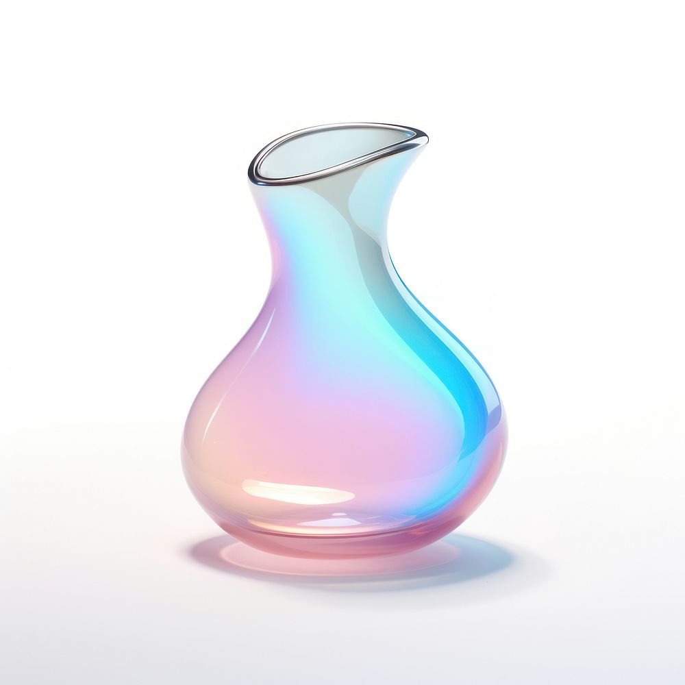 Nose glass vase white background.
