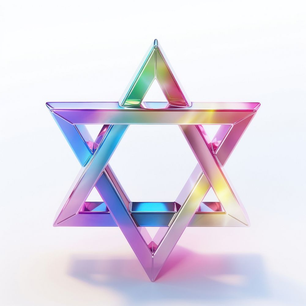 Star of david jewish symbol white background celebration triangle.