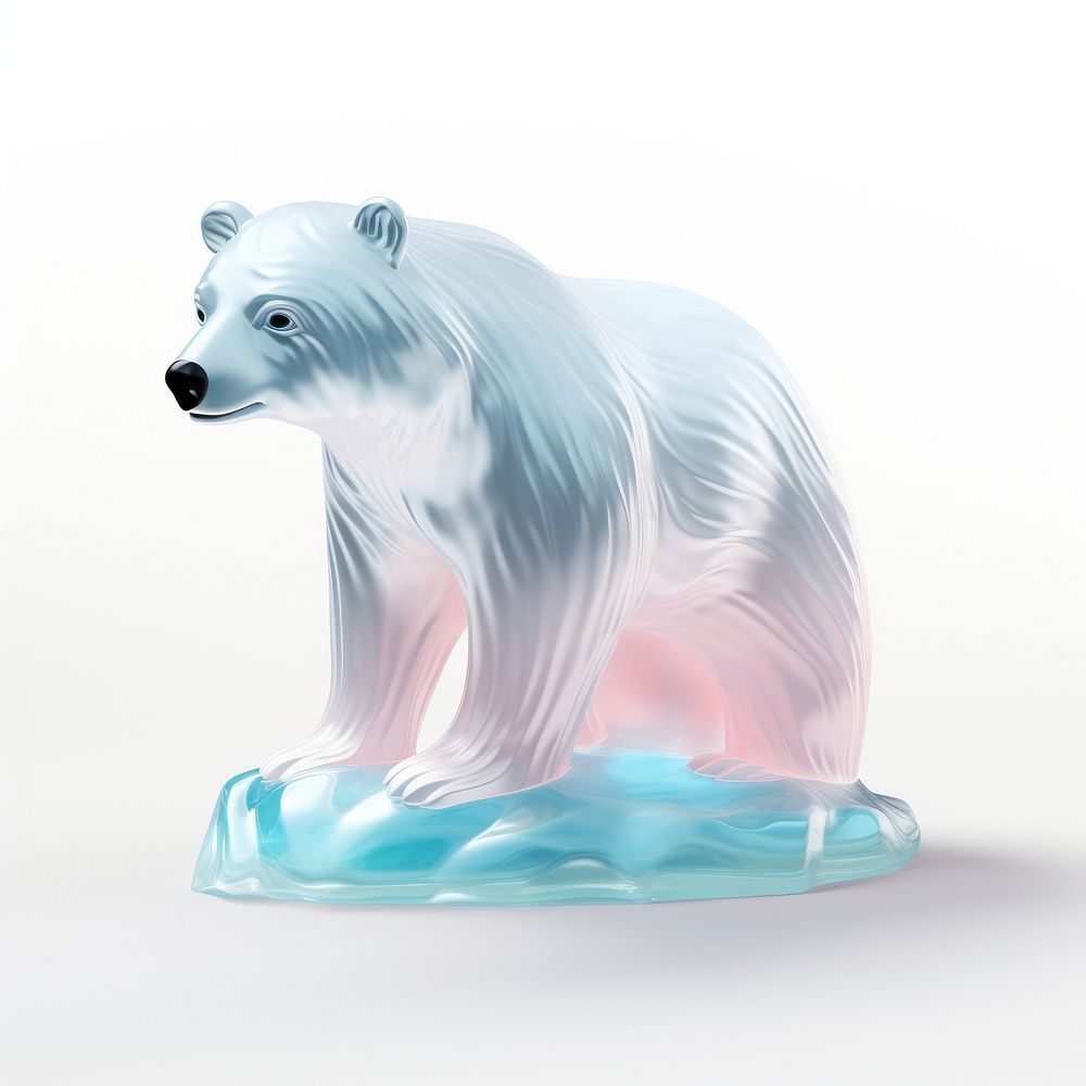 Polar bear wildlife figurine mammal.