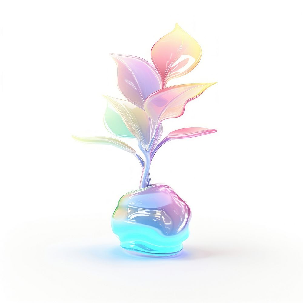 Plant sprout vase white background creativity.