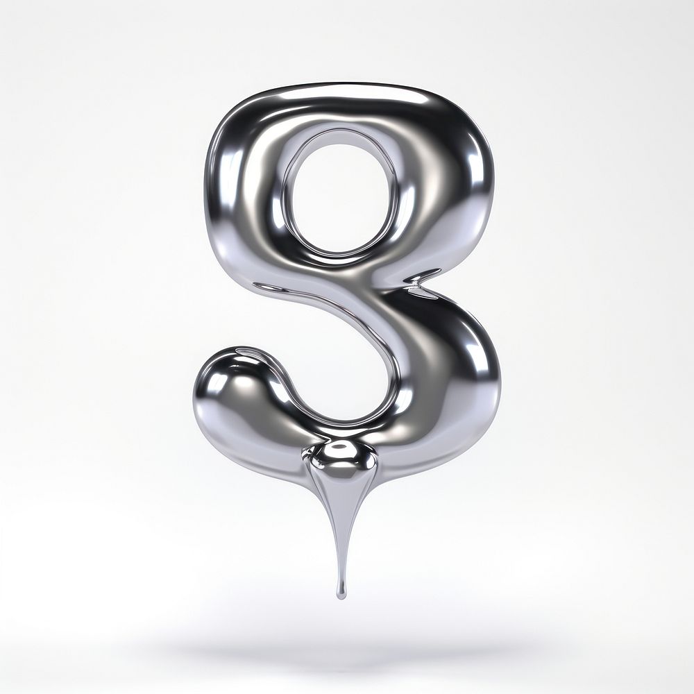 Number 8 dripping silver metal | Premium Photo Illustration - rawpixel