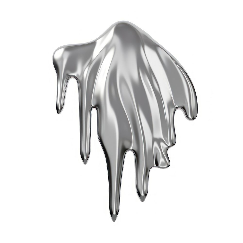 Dripping hand silver white background accessories.