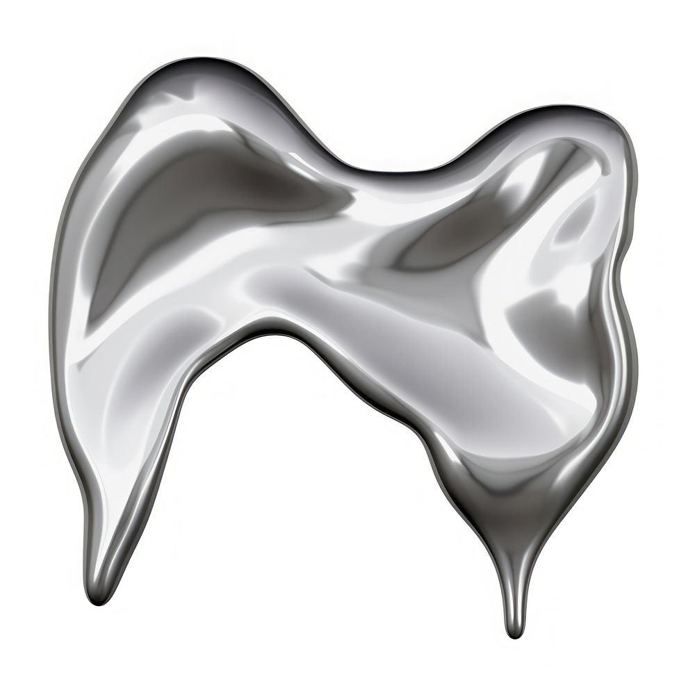 Dripping lips silver white background accessories.