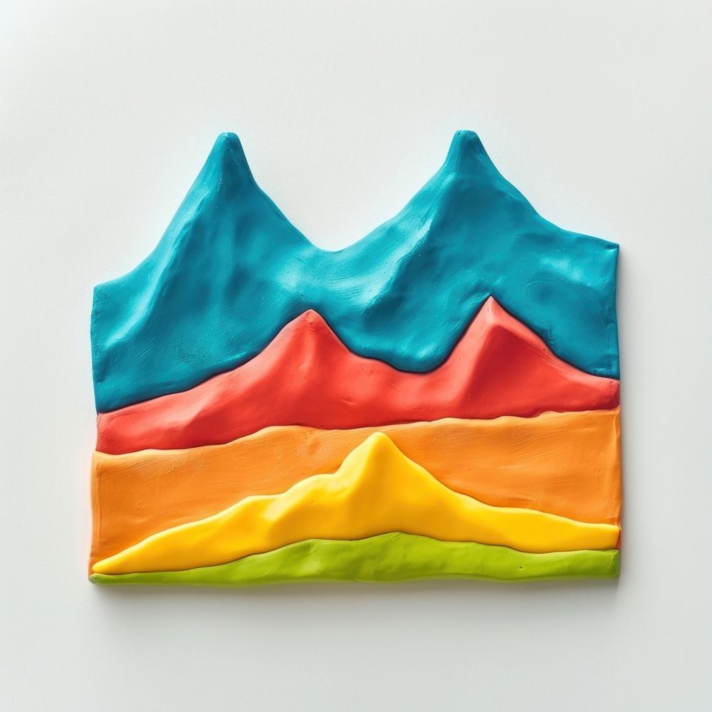 Plasticine of mountain creativity turquoise clothing.