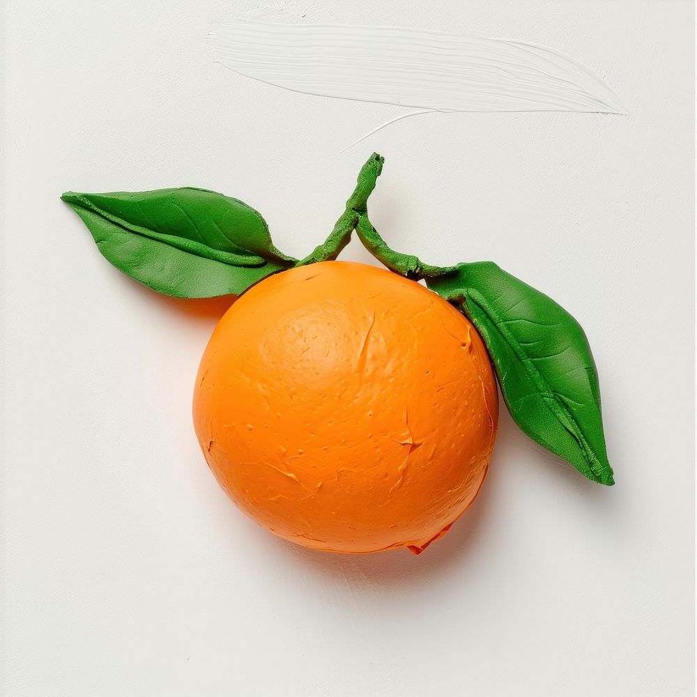 Plasticine of orange grapefruit plant food.