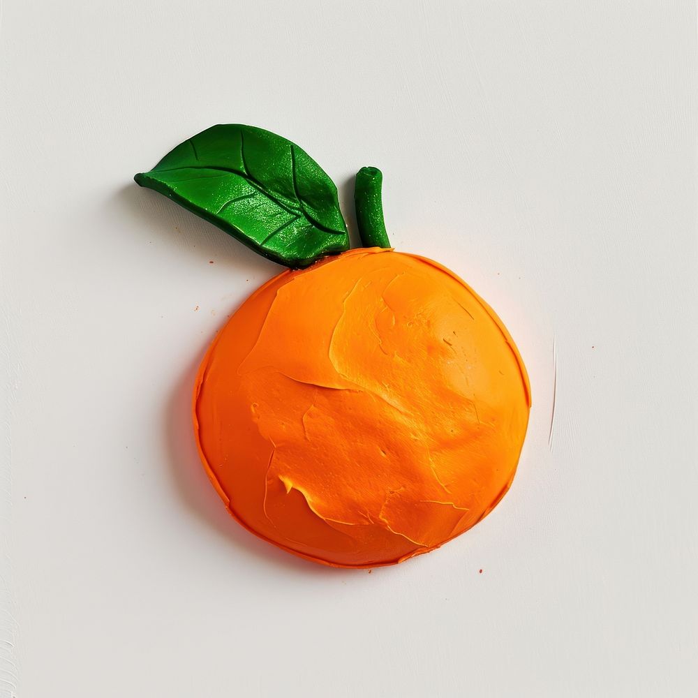 Plasticine of orange fruit plant food.